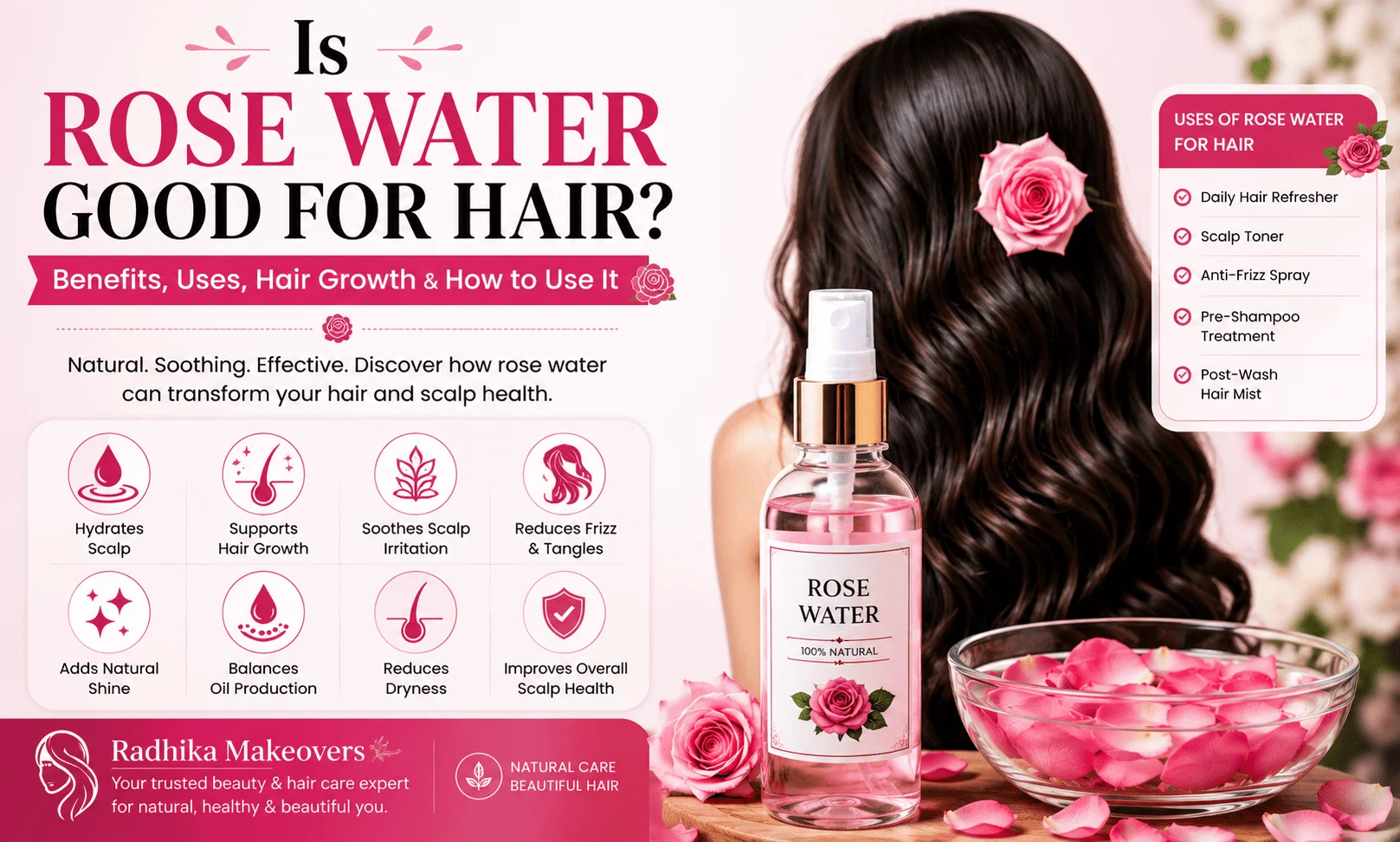 is rose water good for hair